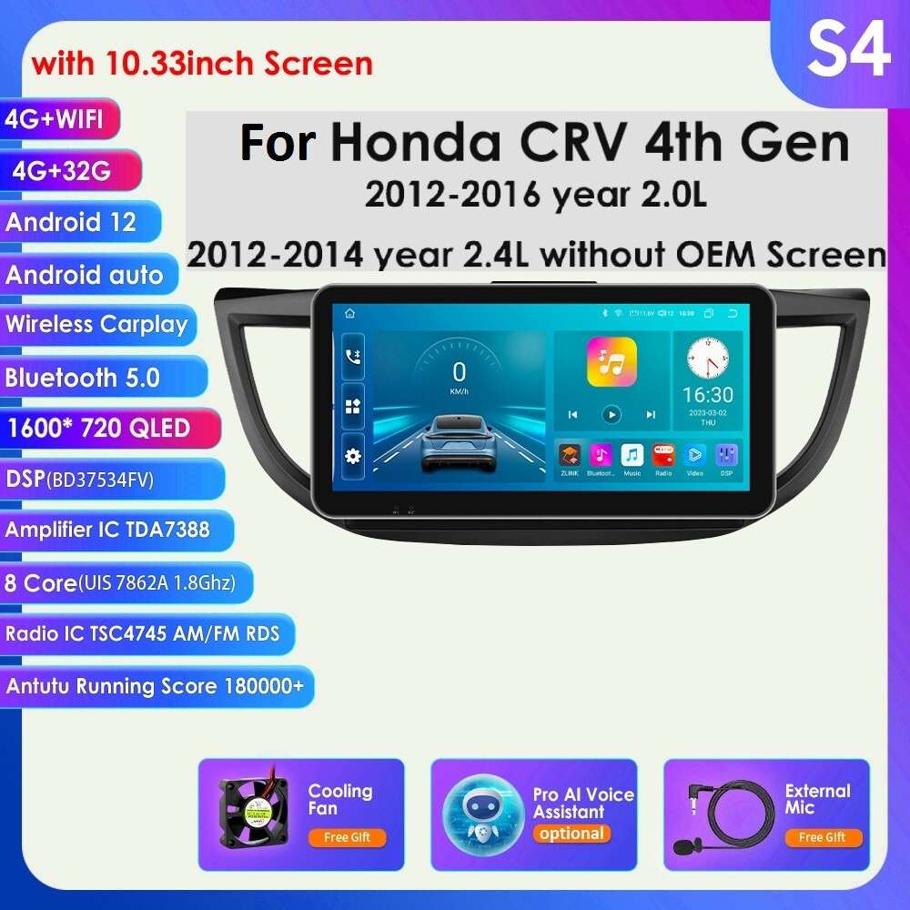 10.3"FOR HONDA CRV 2012-2016 ANDROID AUTO CARPLAY 8Core CAR STEREO RADIO CARPLAY