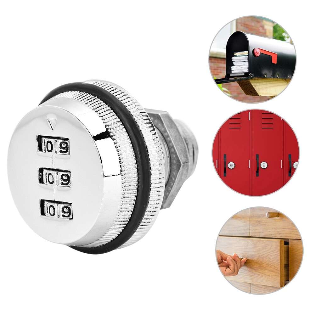 Zinc Alloy 3 Digit Code Combination Cam Coded Lock Password Cabinet Drawers New
