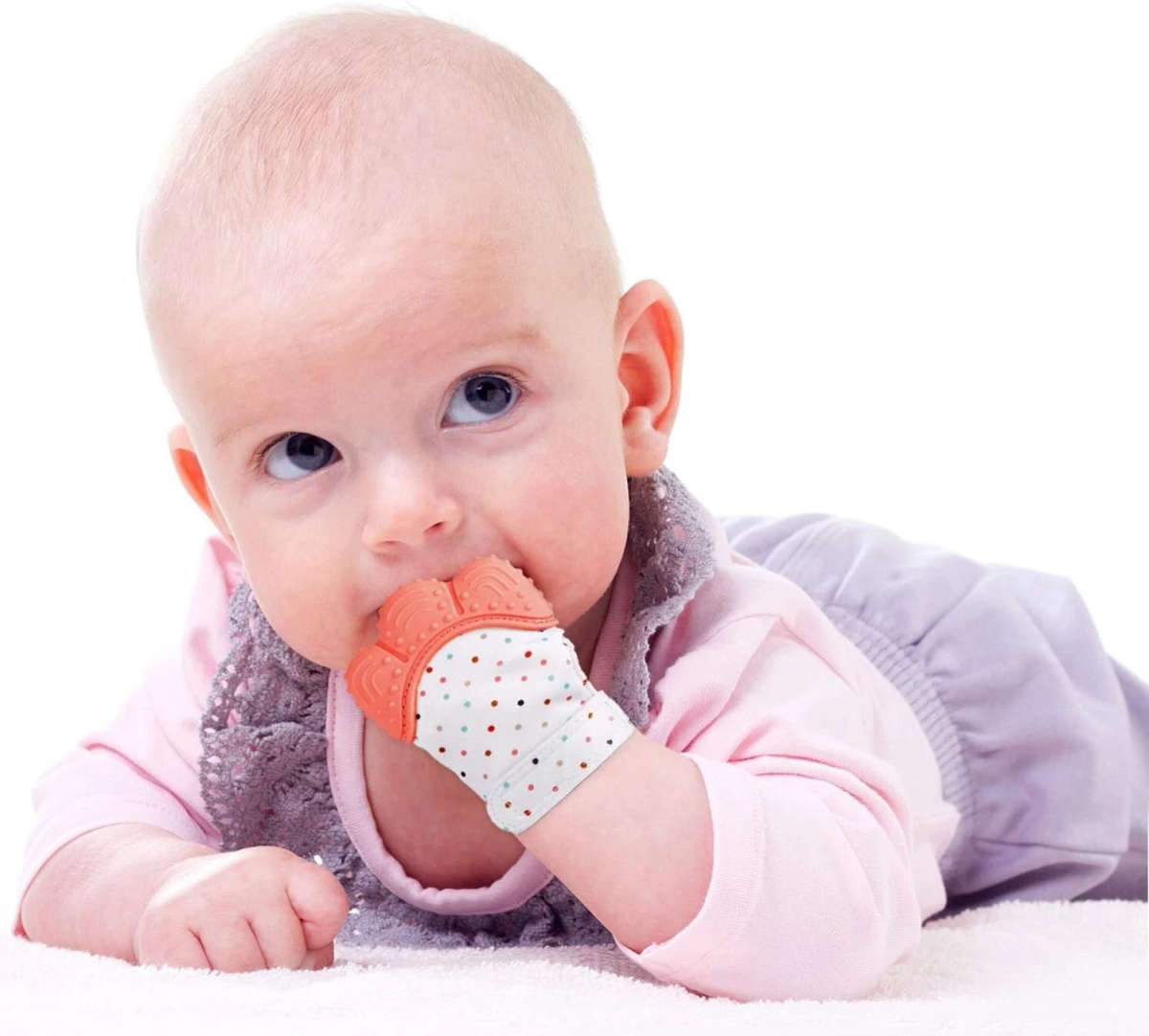 2 pcs Baby Teething Mittens