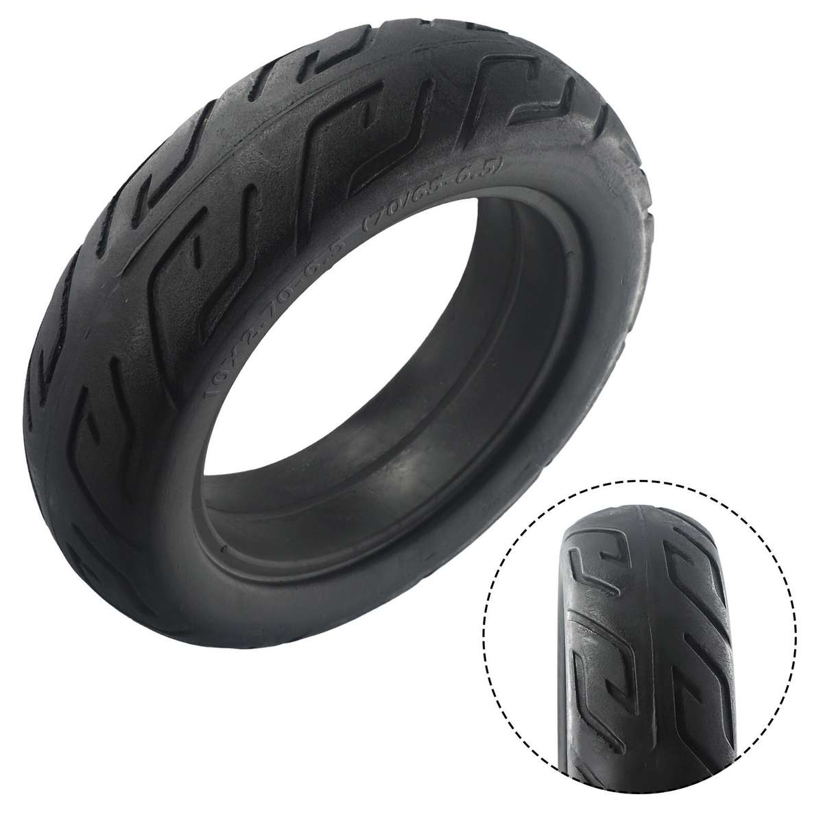 10 Inch (10x2.70-6.5) Solid-Tire 70/65-6.5 Tyre For Electric Scooter