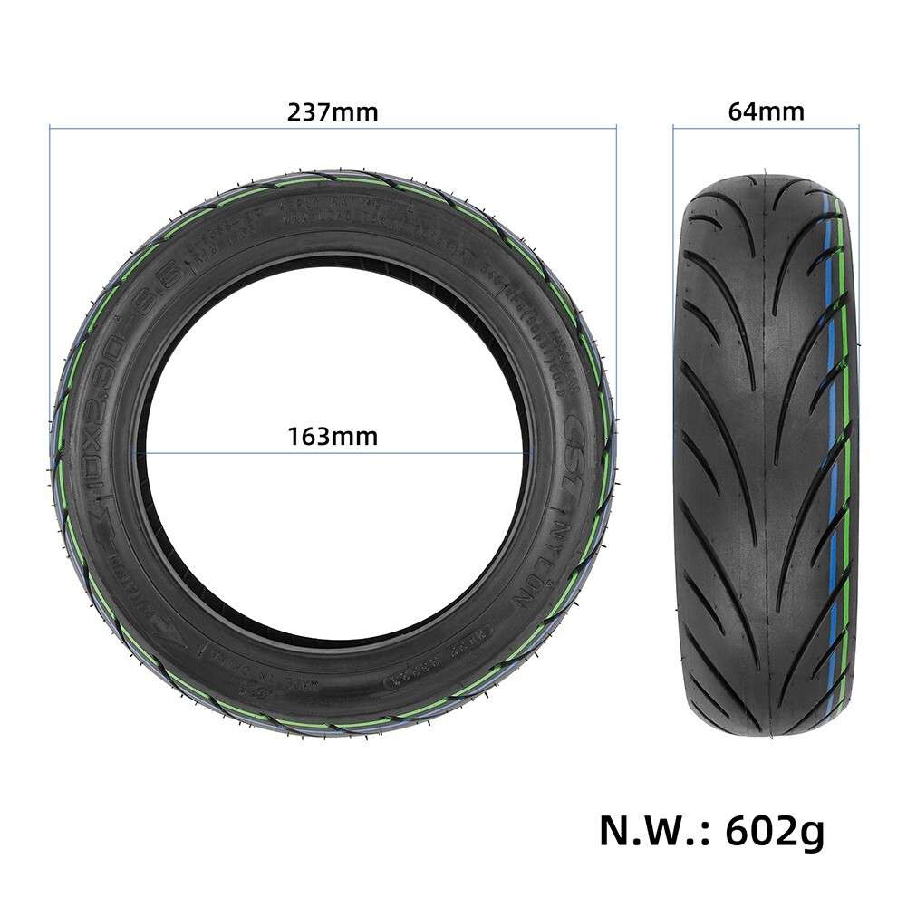 10 Inch 10*2.30-6.5 Replace Tubeless Tyre-For KQ2 Electric Scooter