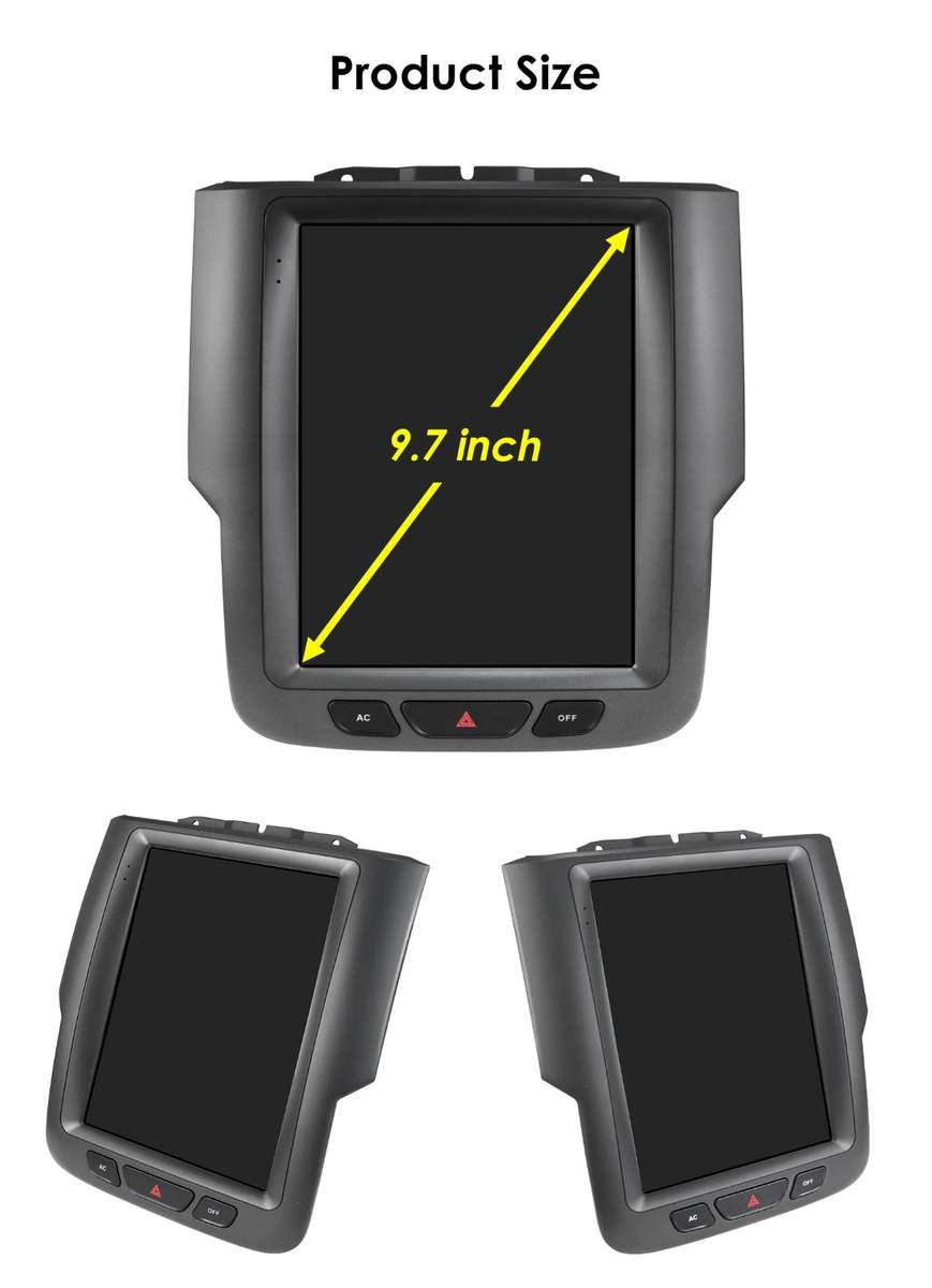 9.7" For Dodge Ram 1500 2500 3500 2013-2019 Car Radio Stereo GPS Android Carplay