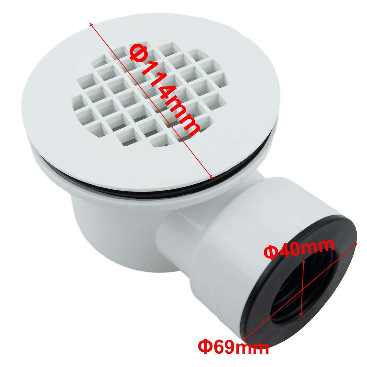 Shower Drain For 1.5 Inches Pipe Grid Low Profile Accessories Brand New