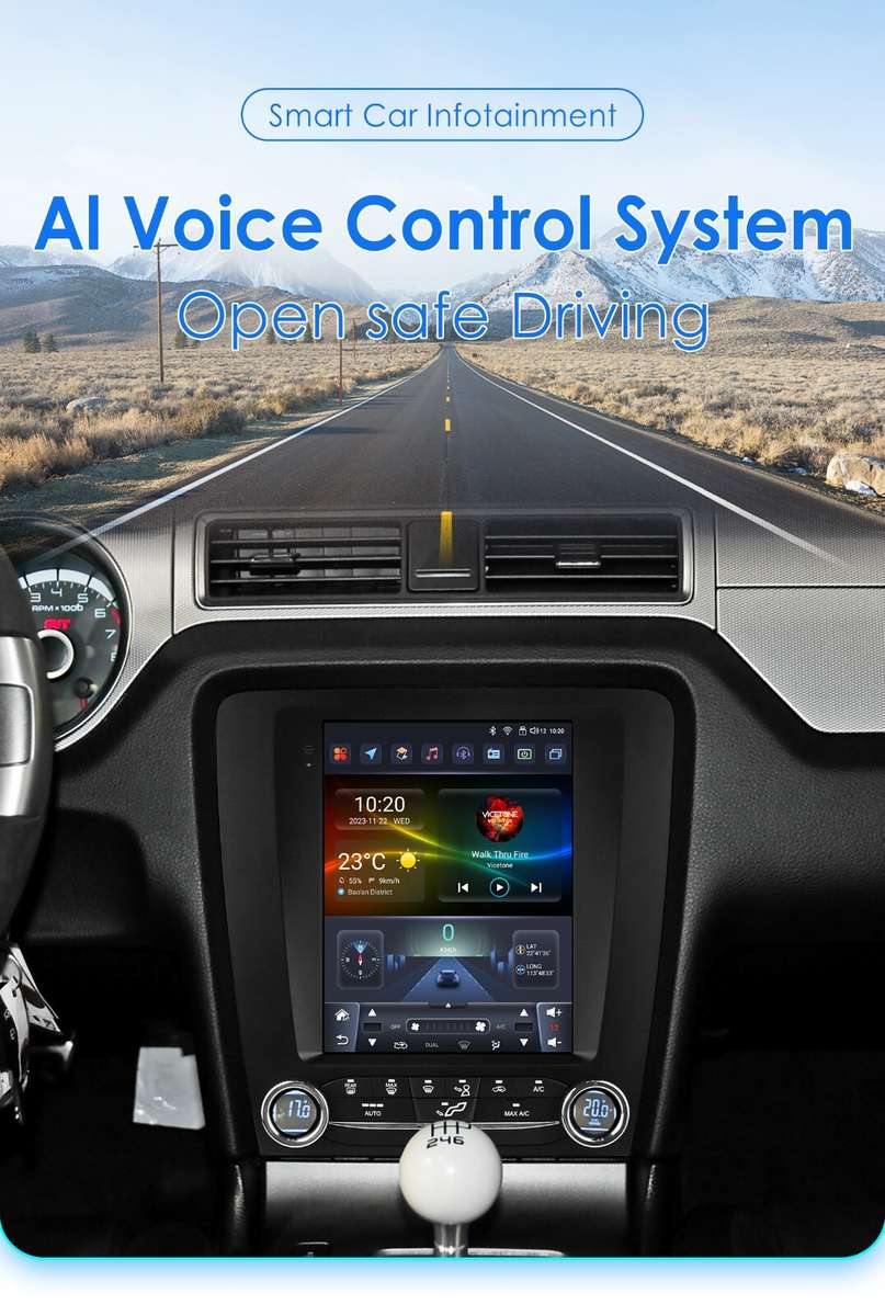 For 2010-2014 Ford Mustang 9.7" Vertical Screen Android Radio Stereo GPS Carplay