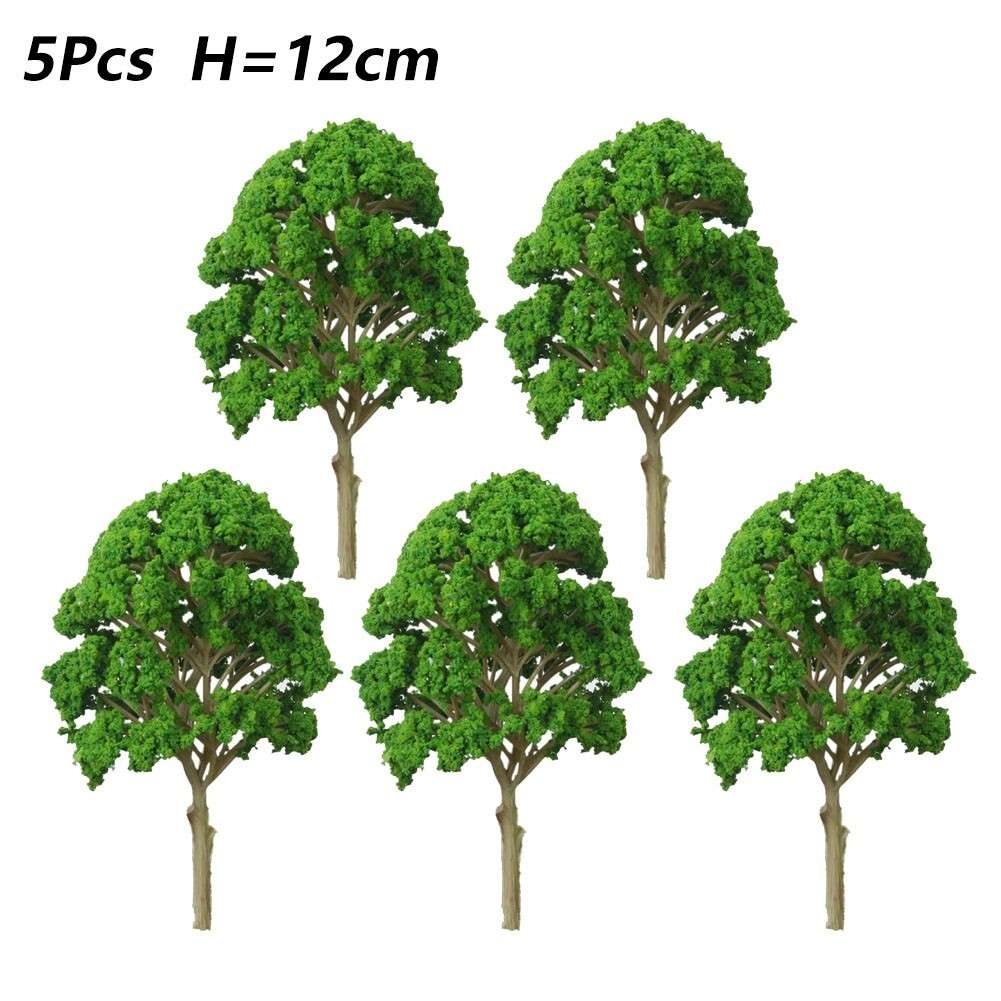 HO OO Scale Model Train Landscape 5X Trees For Diorama Scenery Display