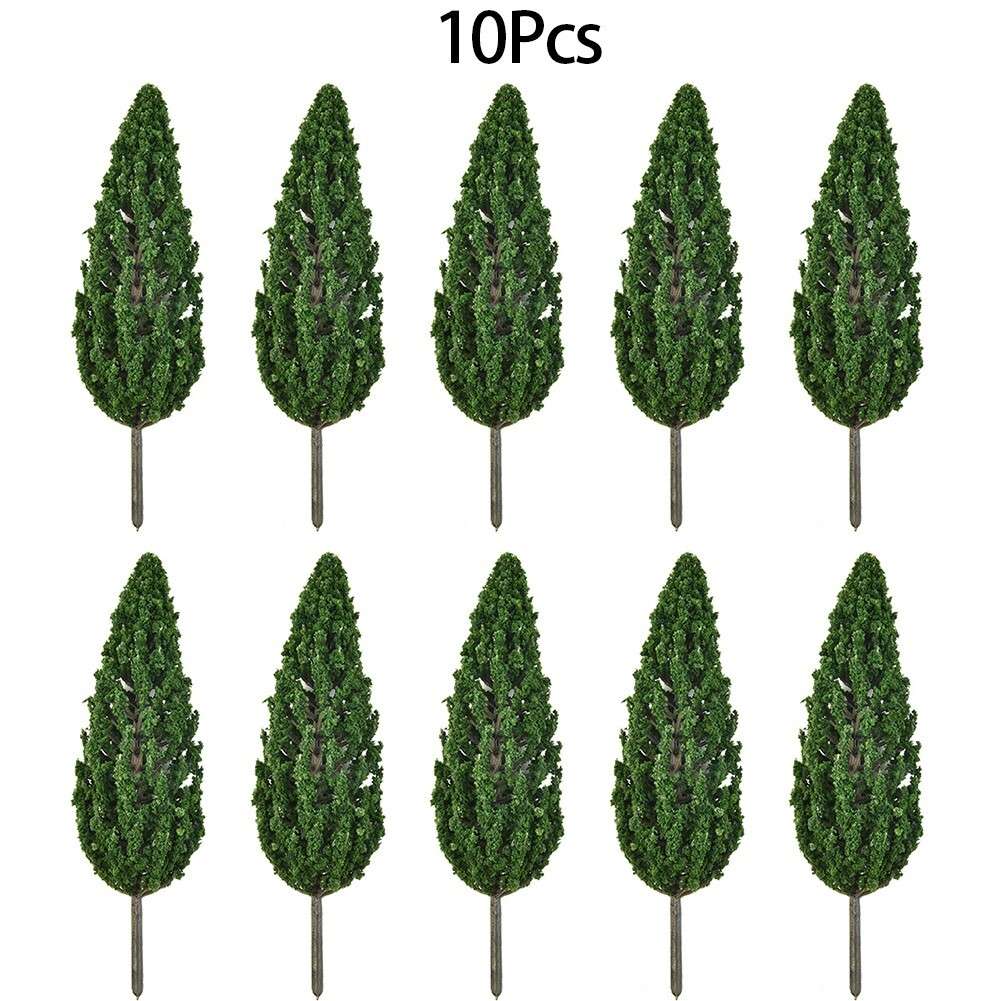 10x 15cm Model Pine Trees Green For O G Scale Railway Scenery Layout