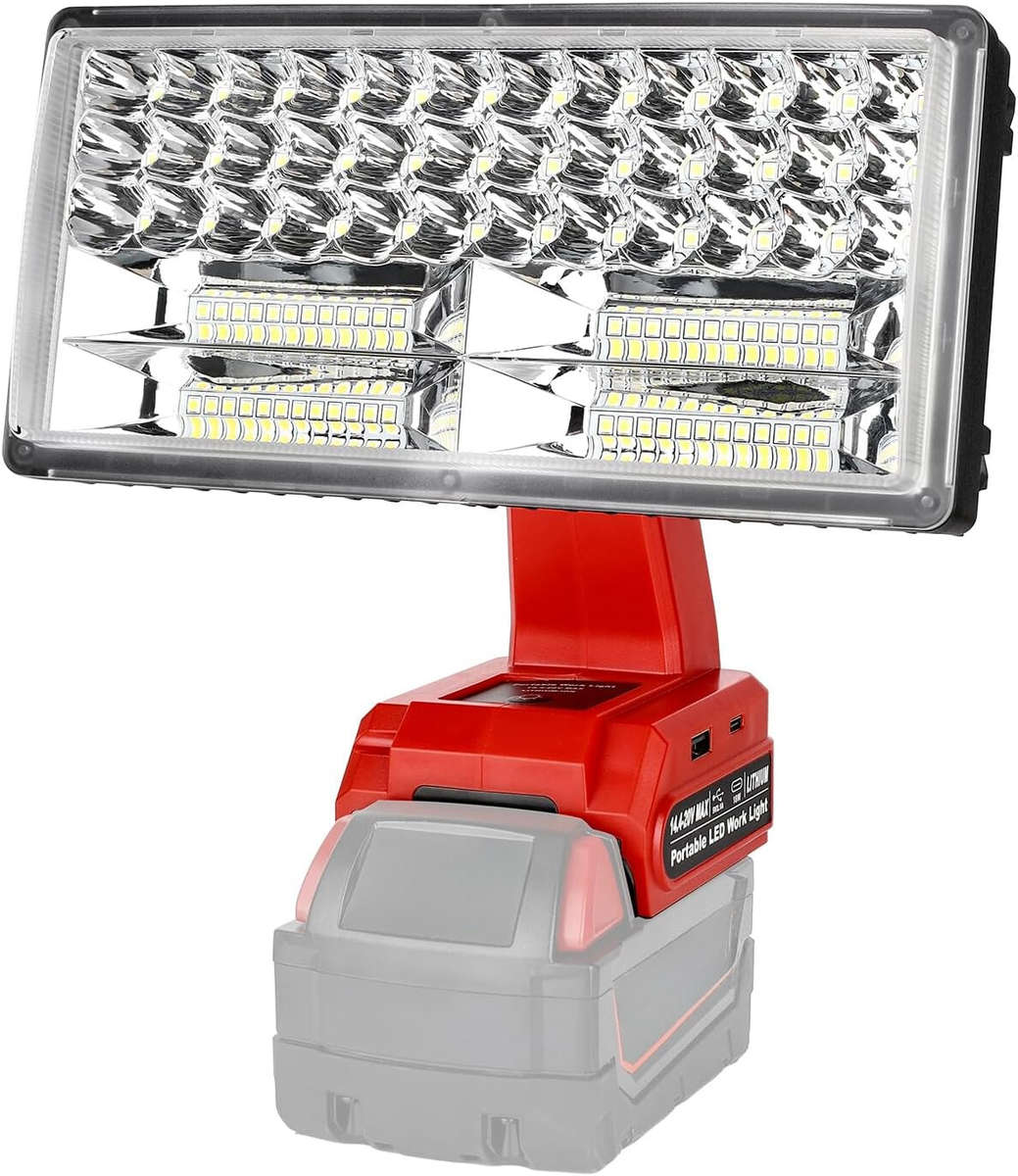 40W 4200LM Flashlight Led Work Light Floodlight Spotlight for Milwaukee 18V USB