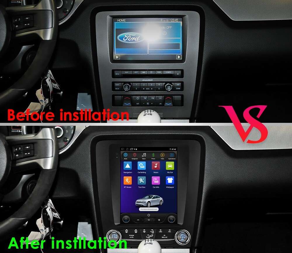 For 2010-2014 Ford Mustang 9.7" Vertical Screen Android Radio Stereo GPS Carplay