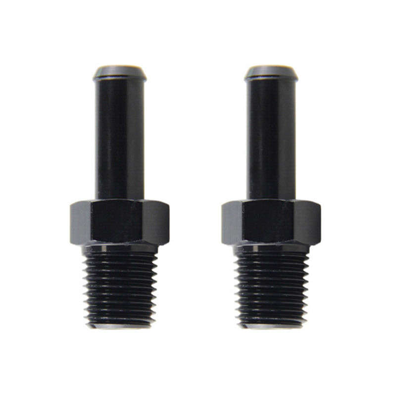 2pcs AN6 1/4'' NPT Male to 3/8" Hose Barb Straight Adapter Fitting C1