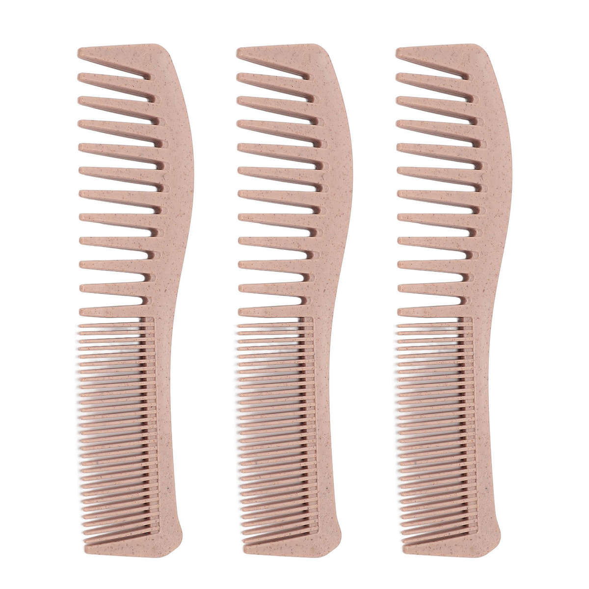 10pcs Wide Tooth Detangling Comb Ergonomic Portable Wheat Straw Small Hair D CHW