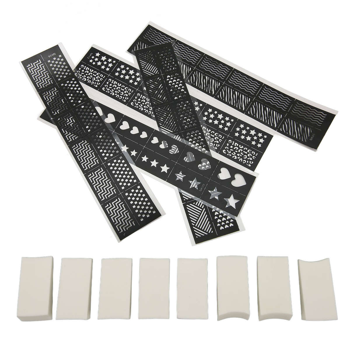Nail Art Printing Template Professional 3D DIY Decoration Hollow Stickers Na CHW