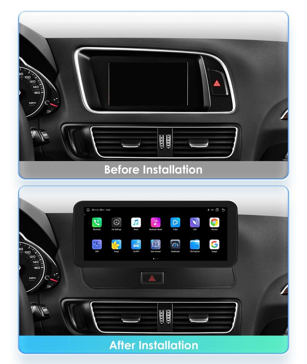 Carplay Radio Stereo 8Core 10.25''Android 13 GPS Navi For Audi Q5 2009-2016 High