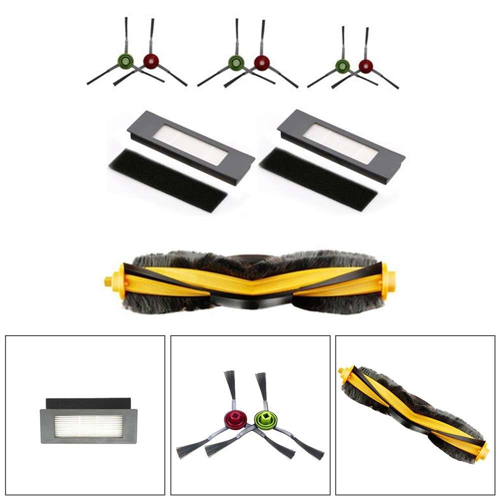 Side Brush Roller Brush Filter-Set For Yeedi Vac-MAX For Yeedi 2 For Hybrid