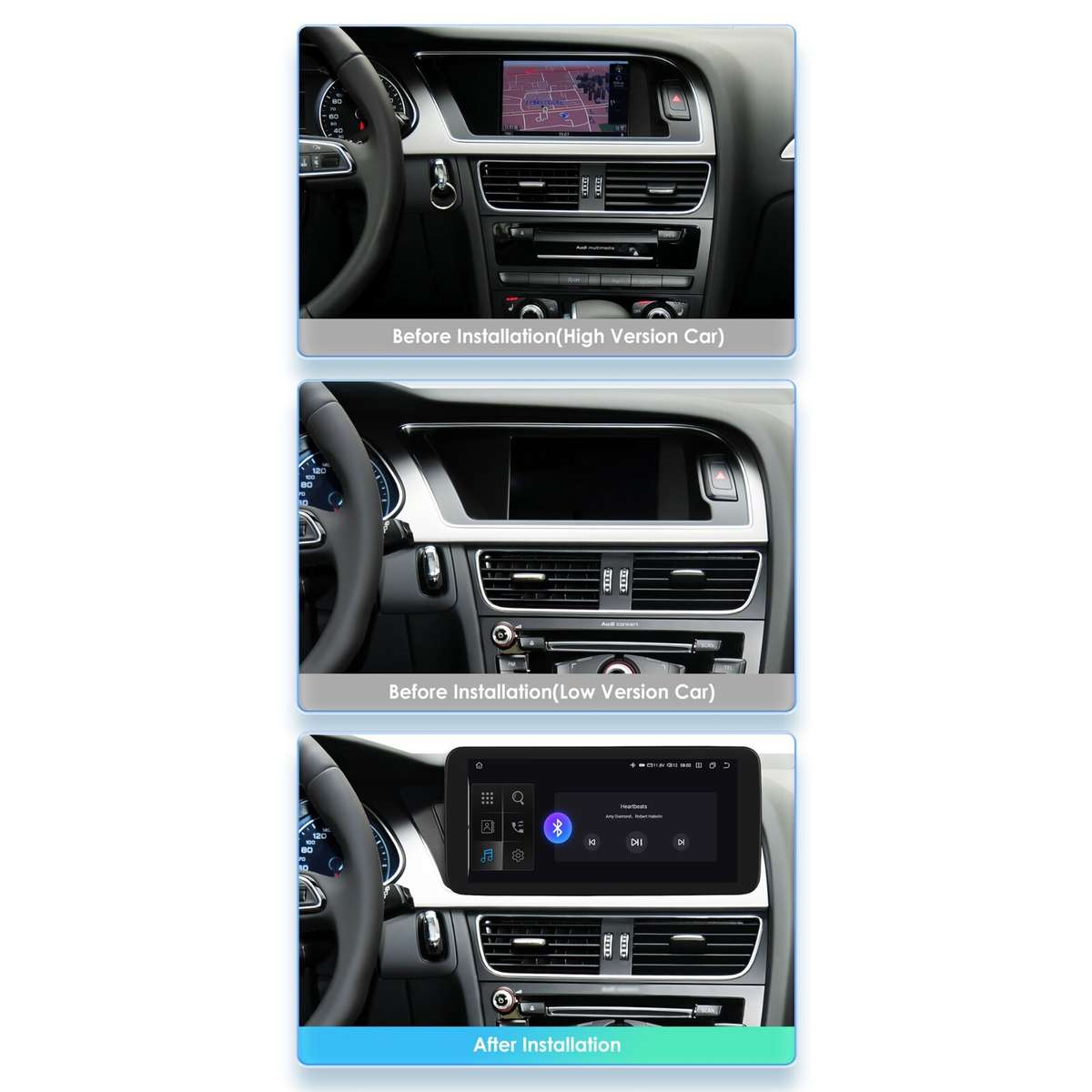10.33"for AUDI A4 A5 2009-15 Android 12 TouchScreen Radio Carplay Wifi DSP 8Core