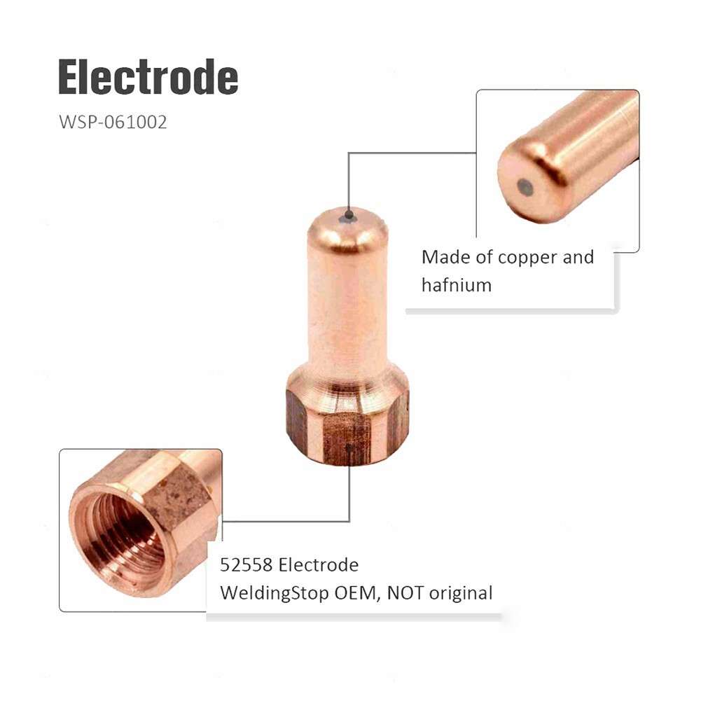 52558 Electrode 51311 Tips 1.0mm 1.2mm For Plasma Torch IPT-80 PT80 PT-80 40pcs