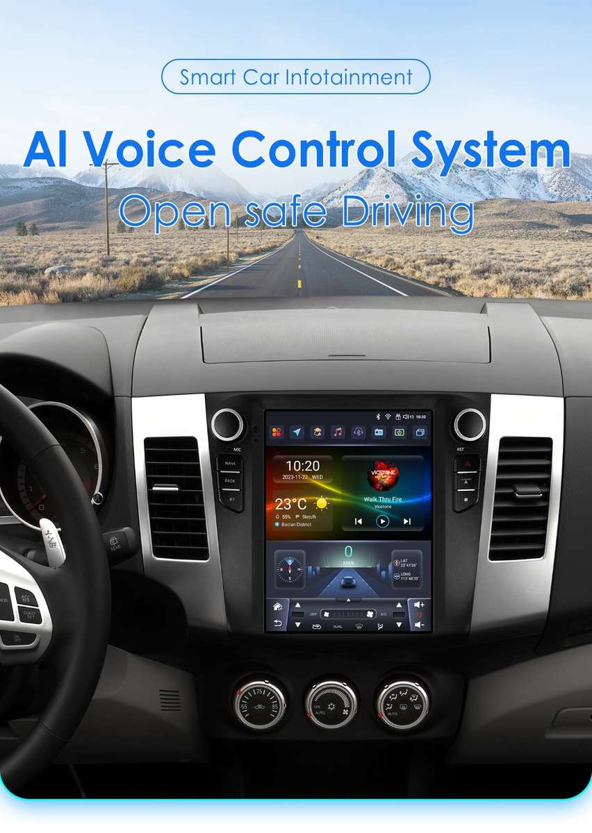 9.7" Android 13 Car Stereo for Mitsubishi Outlander 2005-2012 GPS Navi RDS WiFi