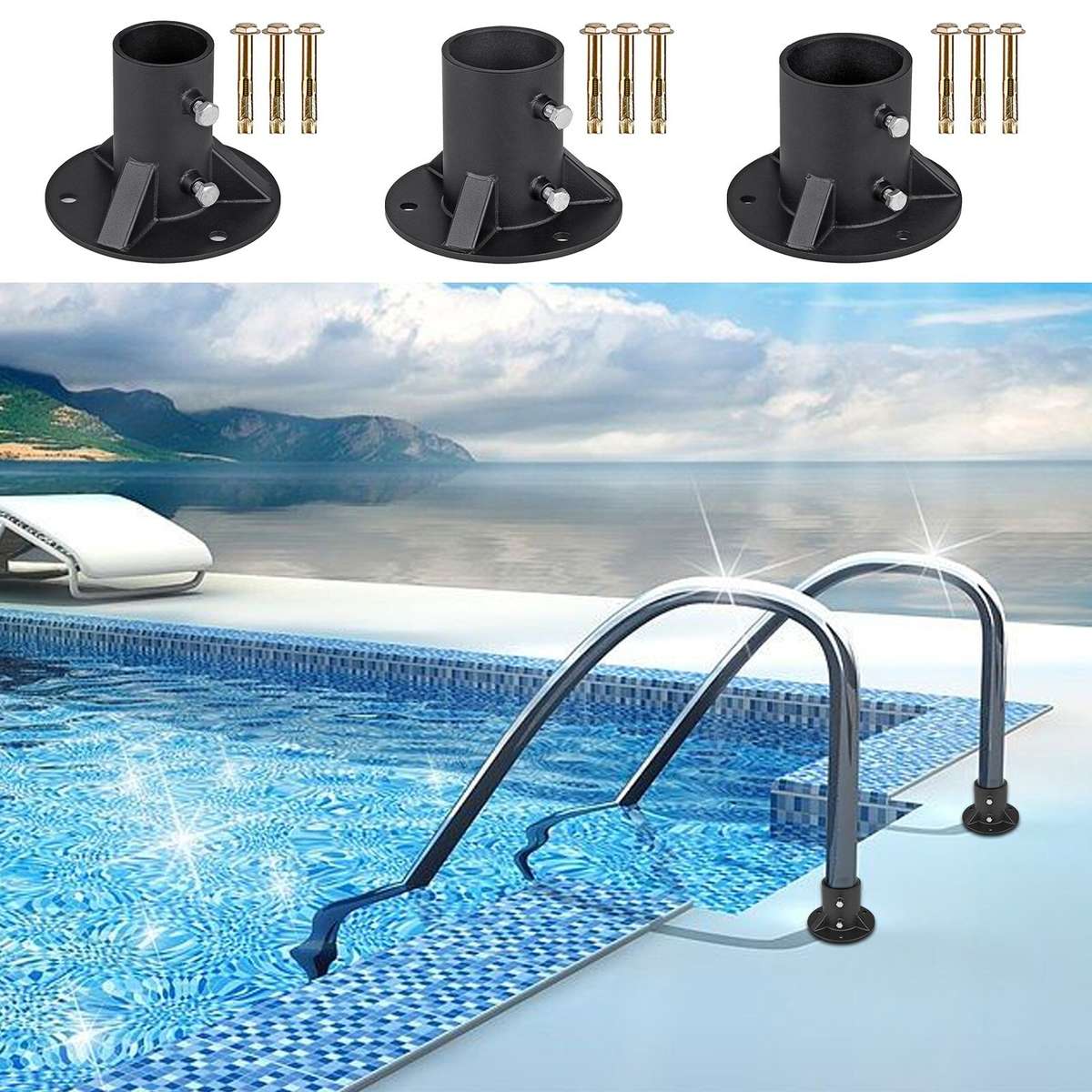 Adjustable Chain Link Fence Post Flange For Easy And Secure Concrete Mounting