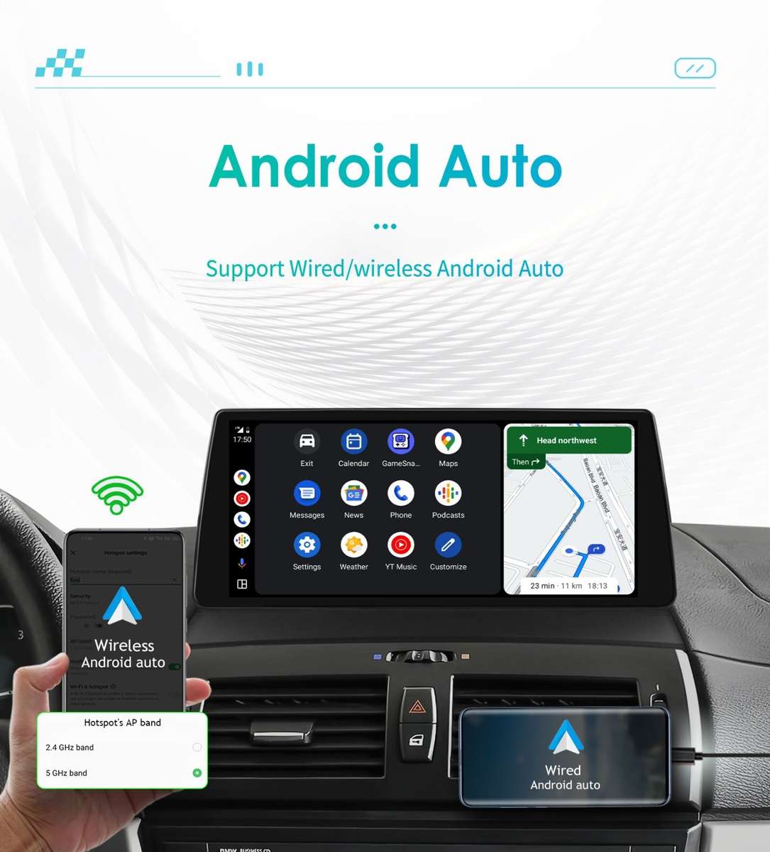 8Core Android 12 10.33" CarPlay Stereo Radio 4GB GPS Navi For BMW X3 E83 2004-10