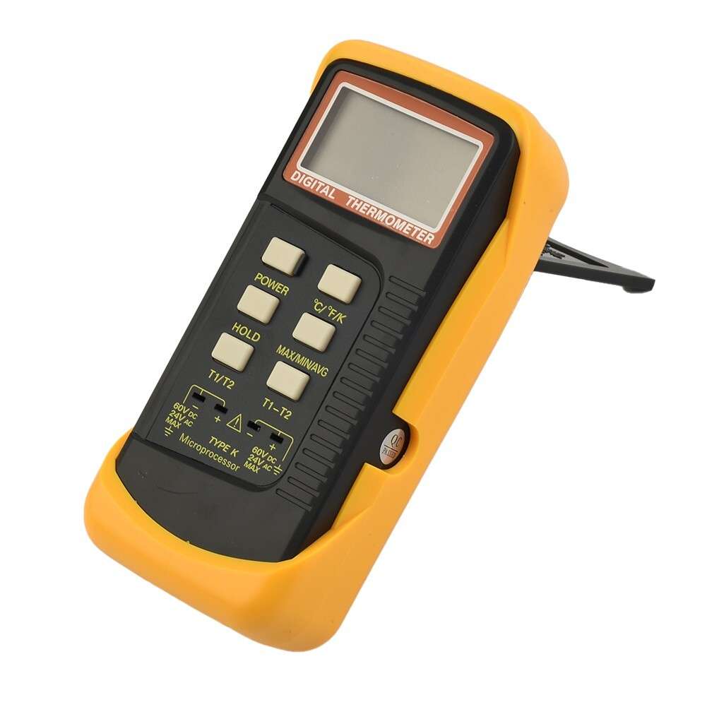 Dual Channel K-Type Digital Thermocouple Thermometer 6802 II 2 Sensors+ Probe