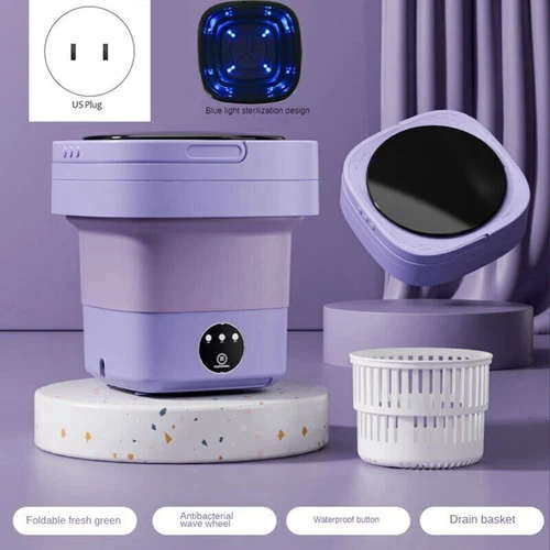 Mini Washing Machine 8L Folding Portable Sterilization Drying Laundry Machines
