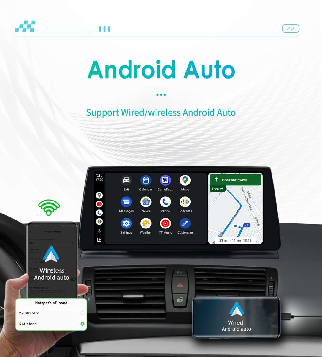 8Core Android 14 Stereo GPS 10.25" For BMW 1Series E82 E81 E87 E88 CarPlay Radio