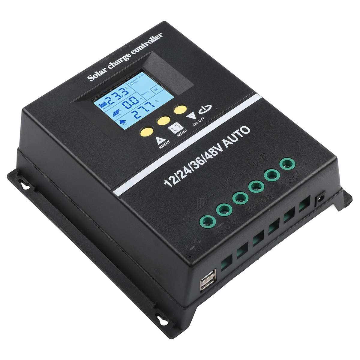 200A MPPT Solar Charge Controller With Dual USB Ports For Multiple Devices