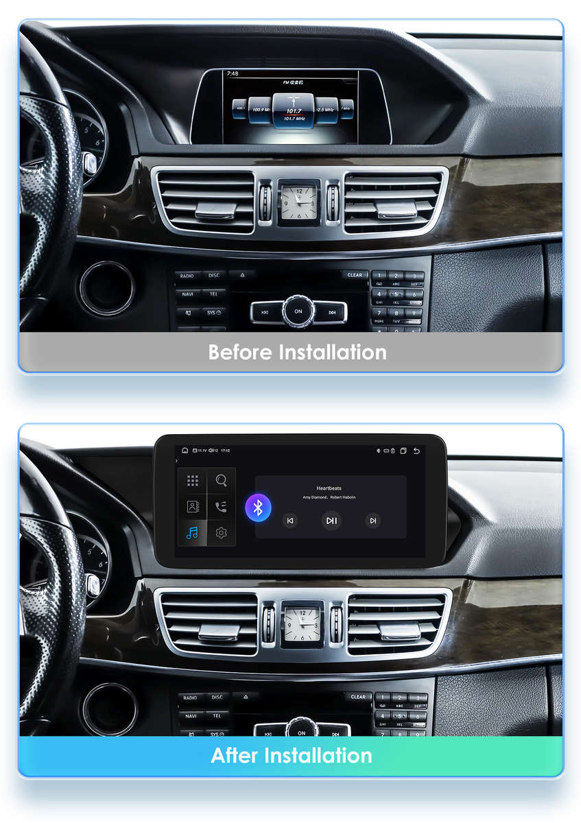 8-Core CarPlay Radio GPS 4+32GB for Mercedes Benz E Class W212 E300 E350 NTG 5.0