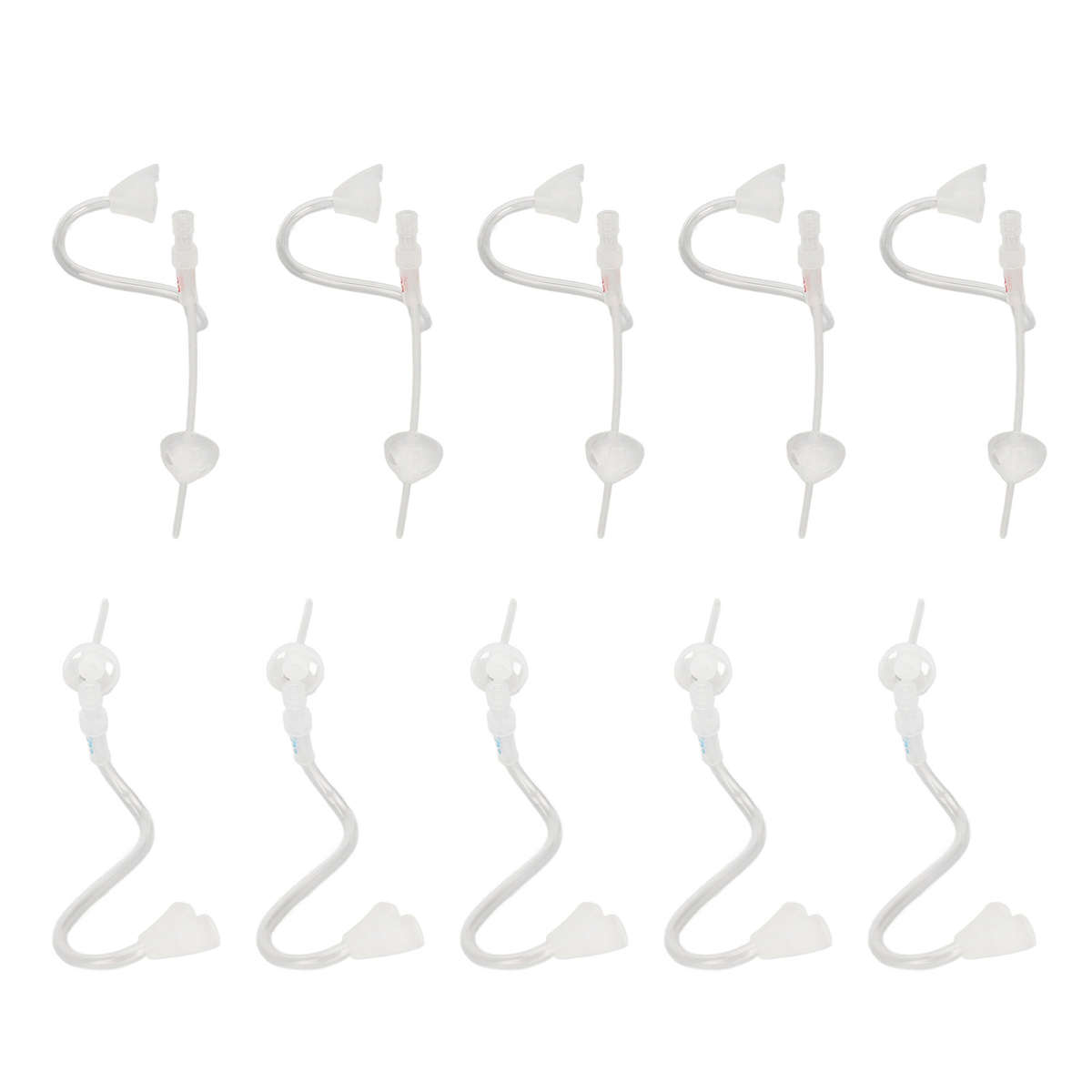 5pcs BTE Sound Aid Replacement Slim Tubes 2B Size Sound Amplifier Tubes With CHW