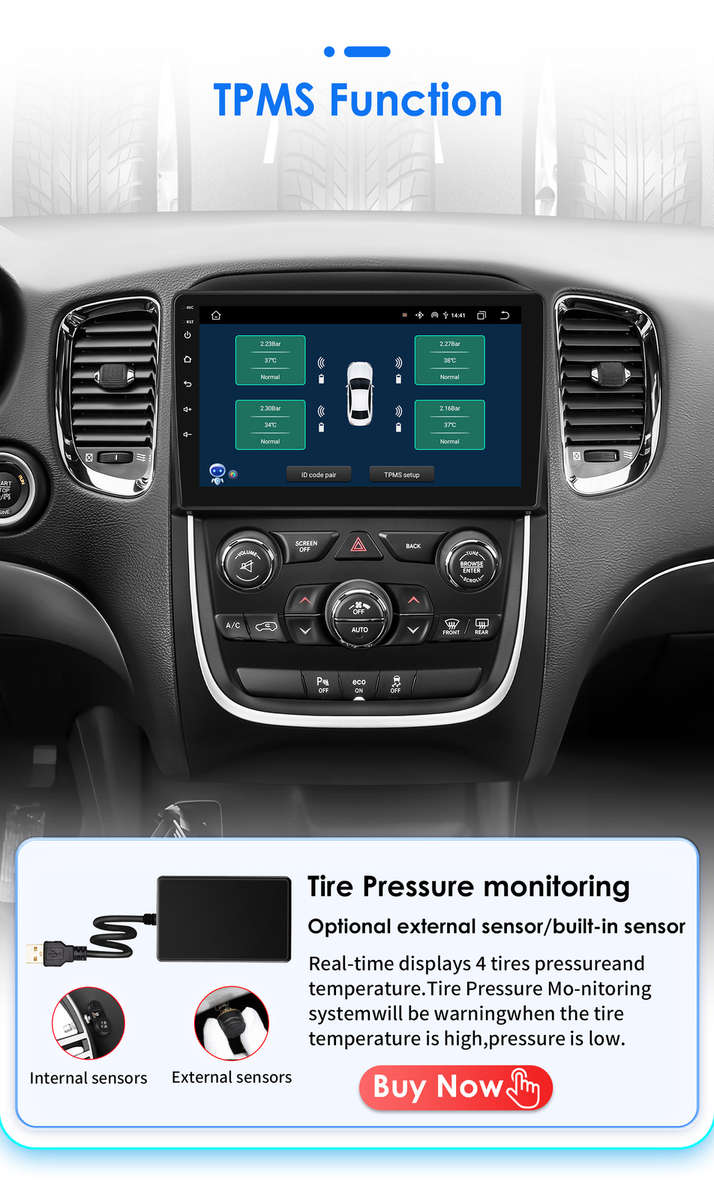 CarPlay Radio Stereo 8Core Android13 For Dodge Durango 2014-2020 GPS Navi 6+64GB