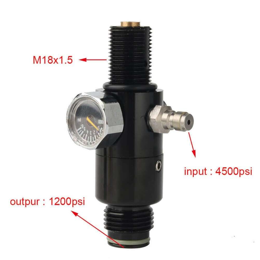 Heavy Duty 4500psi HPA Air Tank Regulator For Carbon Dioxide And-Oxygen
