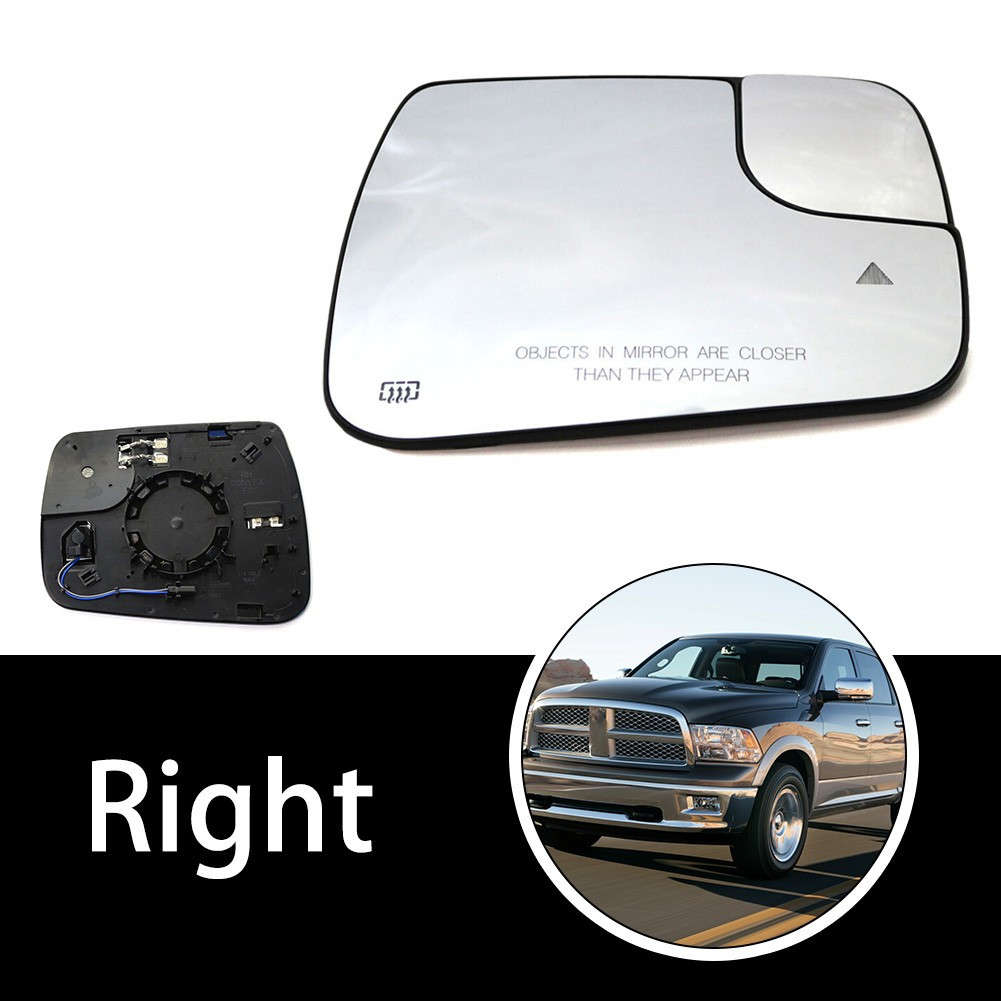 Blind Spot+ Heat Exterior Mirror Glass Right For Dodge For Ram 1500 2500 19-2022