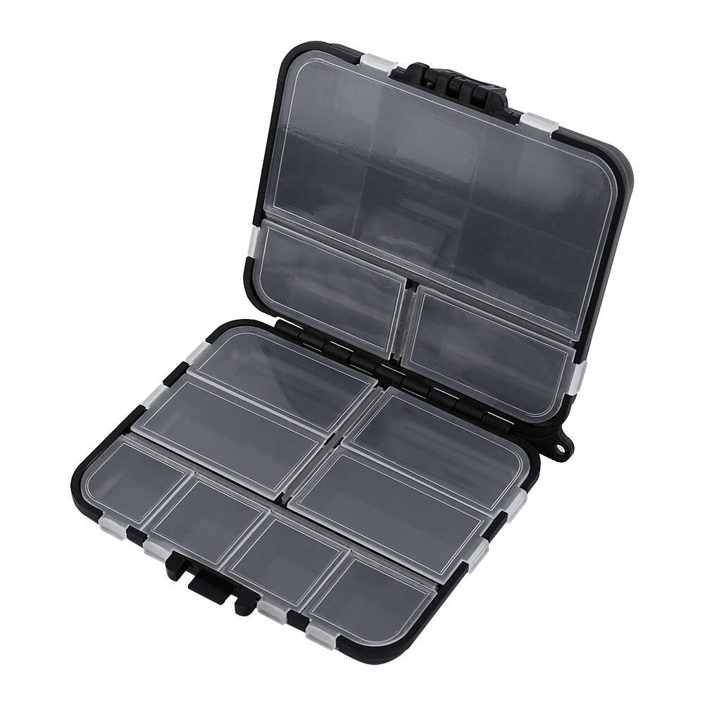 Black 26 Individual Compartments Portable Fishing Baits Plastic Sto CH