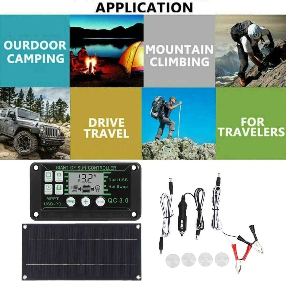 High Efficiency 600W Solar Panel Kit For Car RV Caravan Battery And Controller