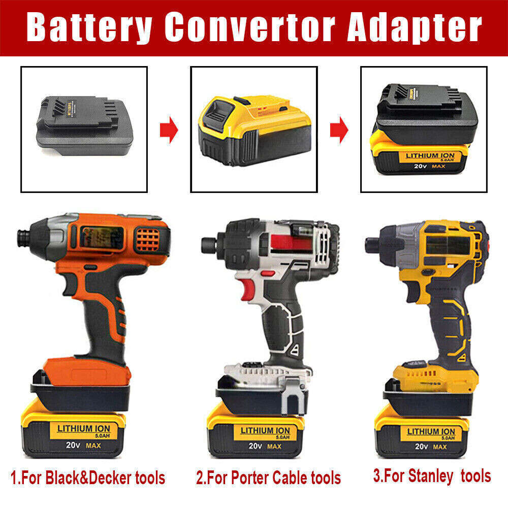 Battery Adapter For DeWalt 18/20V Li-Ion Convert For Porter Cable 20V DW20BPS