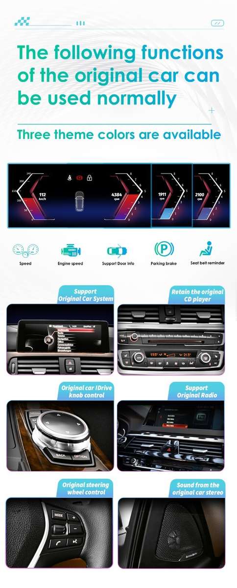 10.25" Car GPS Radio 8Core For BMW X5 X6 E70 E71 CIC Android 13 Wireless CarPlay