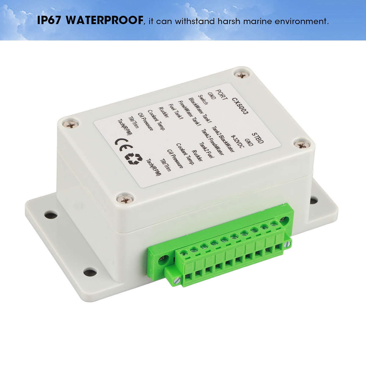 9?32V DC Converter Box Convert Sensor Singal To NMEA2000 IP67 Waterproof Part
