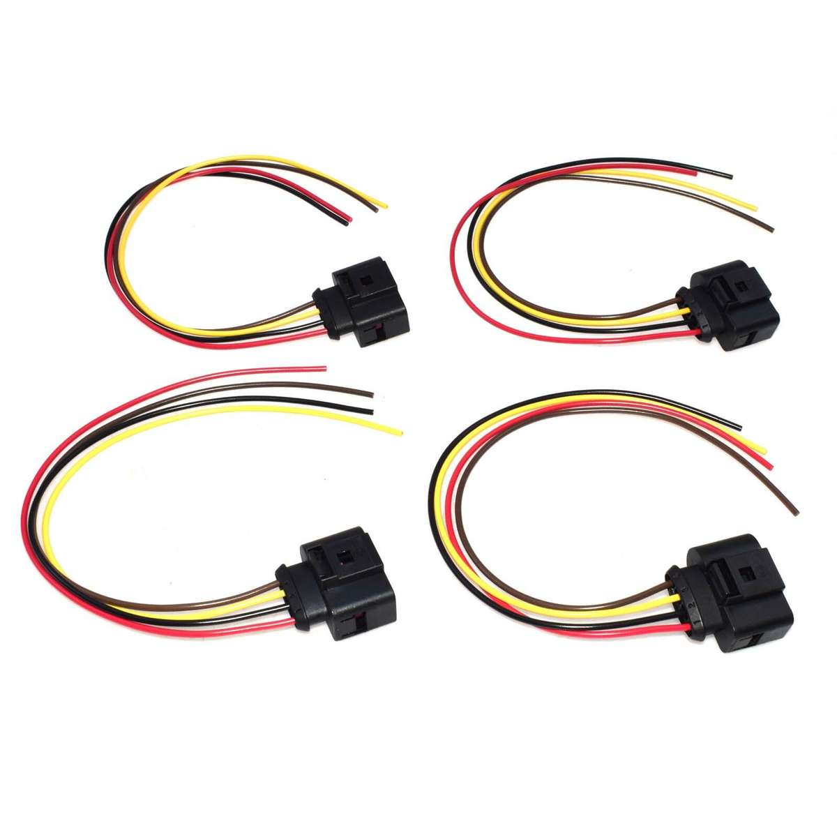 Ignition Coil Connector Repair Kit 4 x Harness Plug Wiring For Jetta Passat Audi