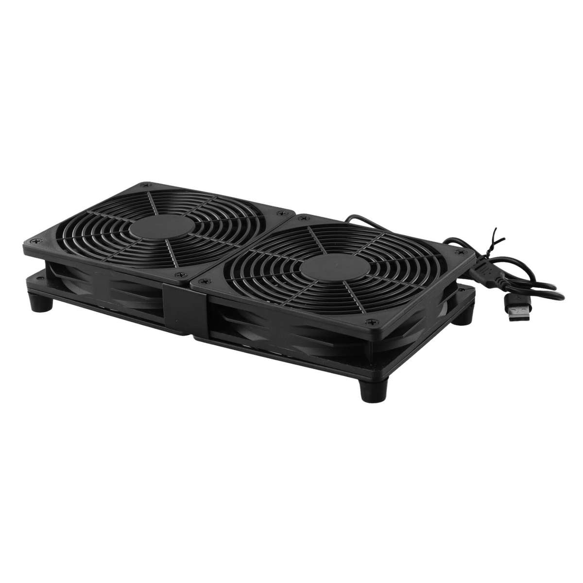 Space Saving Cooling Solution 5V USB Powered Dual Fan For PCs And Game Consoles