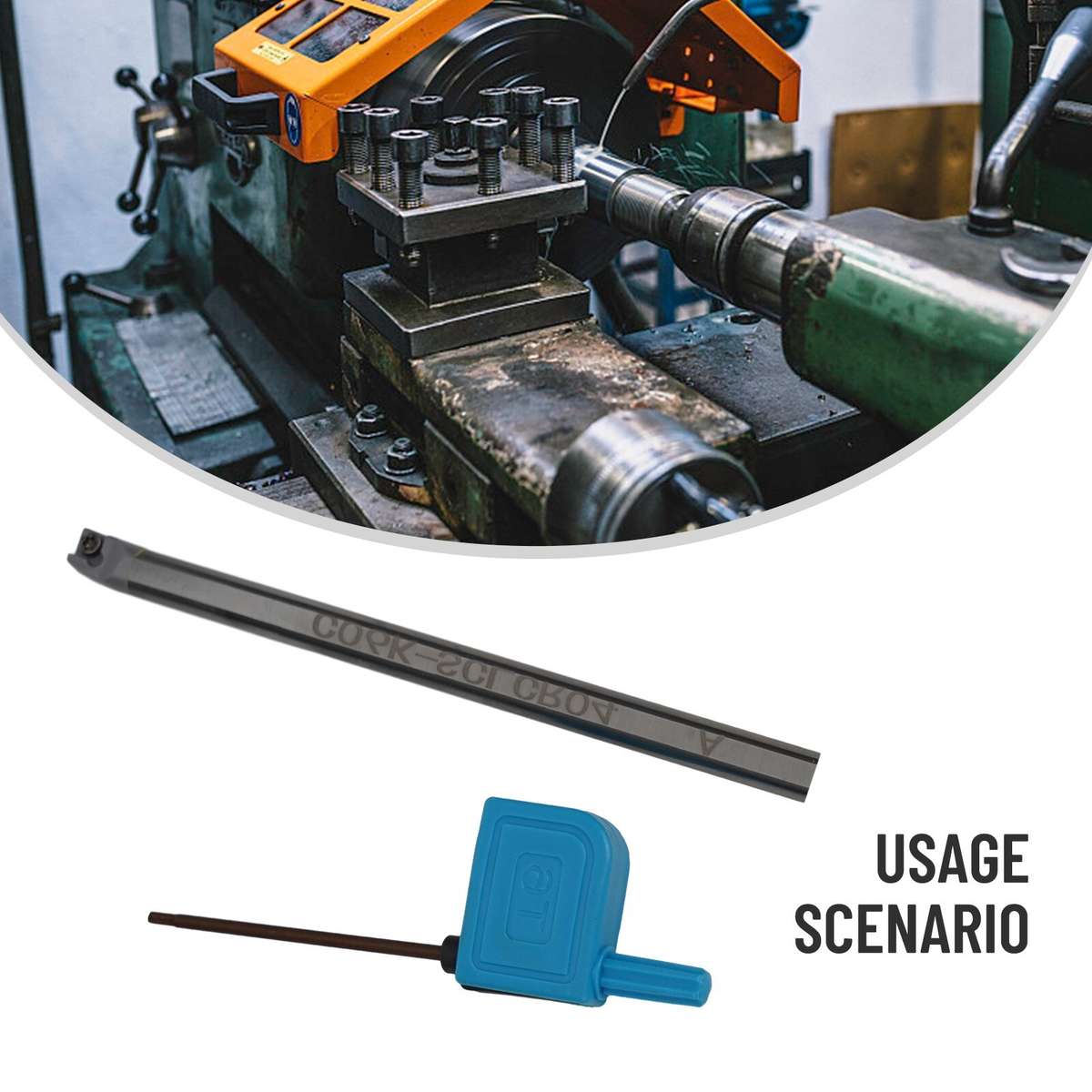 Reliable Solid Carbide Turning Tool Holder C06K SCLCR04 For CCGT04 Blades