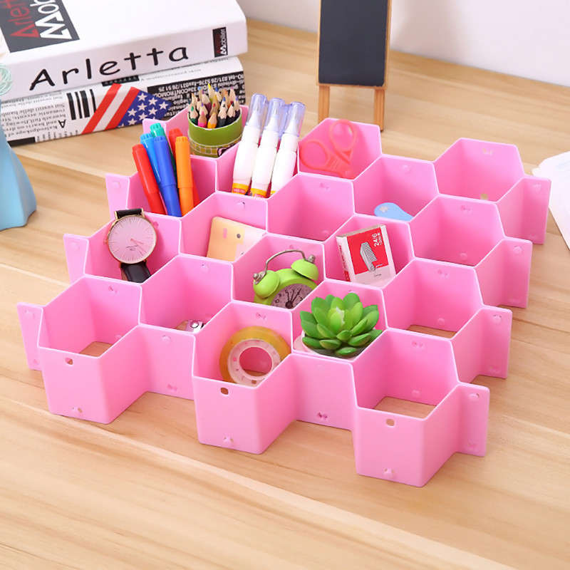 8 Piece Drawer Organizer  Divider Tidy Box/Pink color only