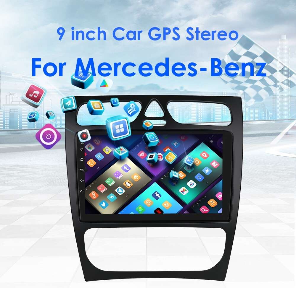 For Mercedes Benz C-Class W203 CLK-W209 C209 Android 12 GPS Stereo Radio CarPlay