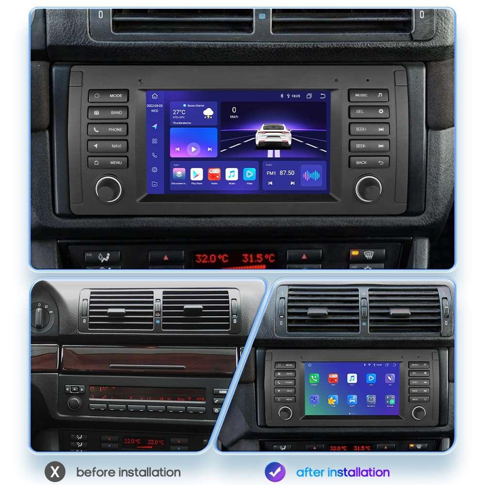 For BMW E39 X5 E53 7" Android 13 Car Stereo DSP Radio 8Core 6+64GB GPS Head Unit