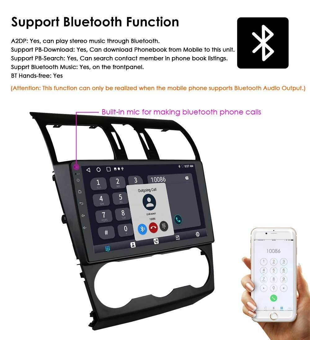 For 2016 2017 2018 Subaru WRX Apple Carplay Car Radio Android 13 Navi GPS Player