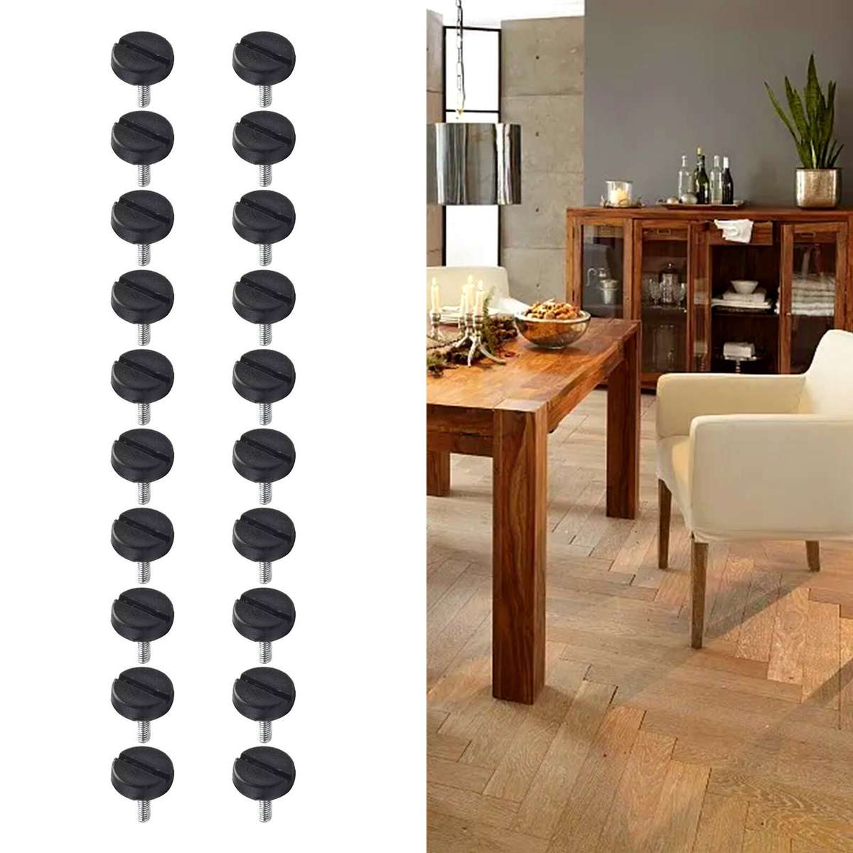 Conference Room Table And Desk Leveling Foot Pack Of 20 With M6 Thread