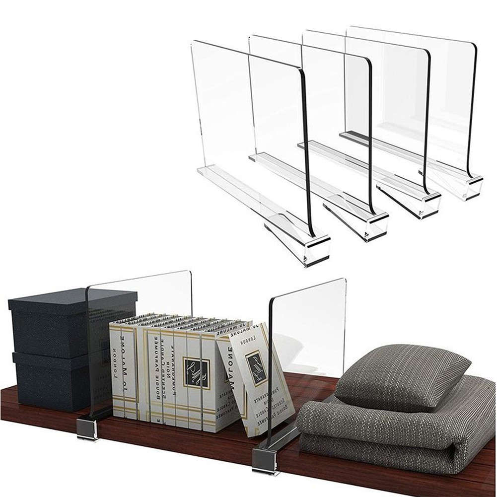 Clear Acrylic Shelf Dividers For Efficient Space Utilization 10 9 X 9 1