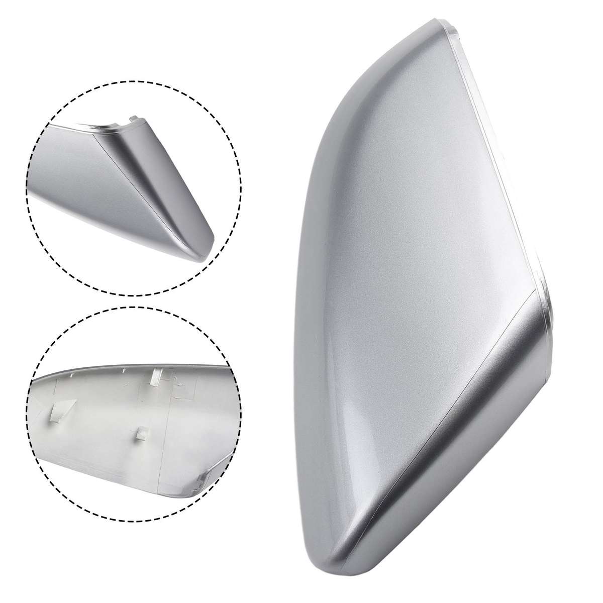 Right Passenger Side Silver Mirror Cover Cap Replace For Civic 2016-2020