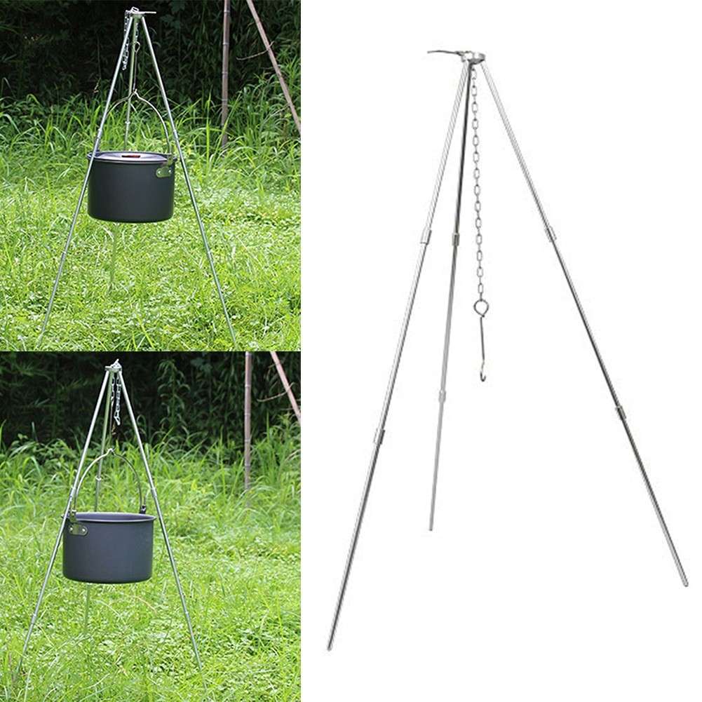 Camping Gear Essential Portable 3 Legged Aluminum Tripod Designed For Use