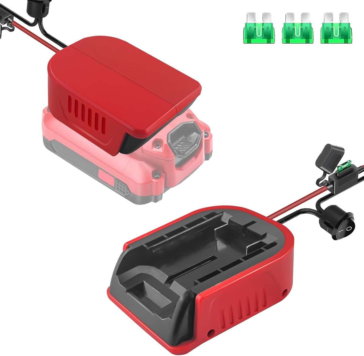14AWG for Power Wheel Adapter for Craftsman 20V Li-ion Battery Switch & Fuses