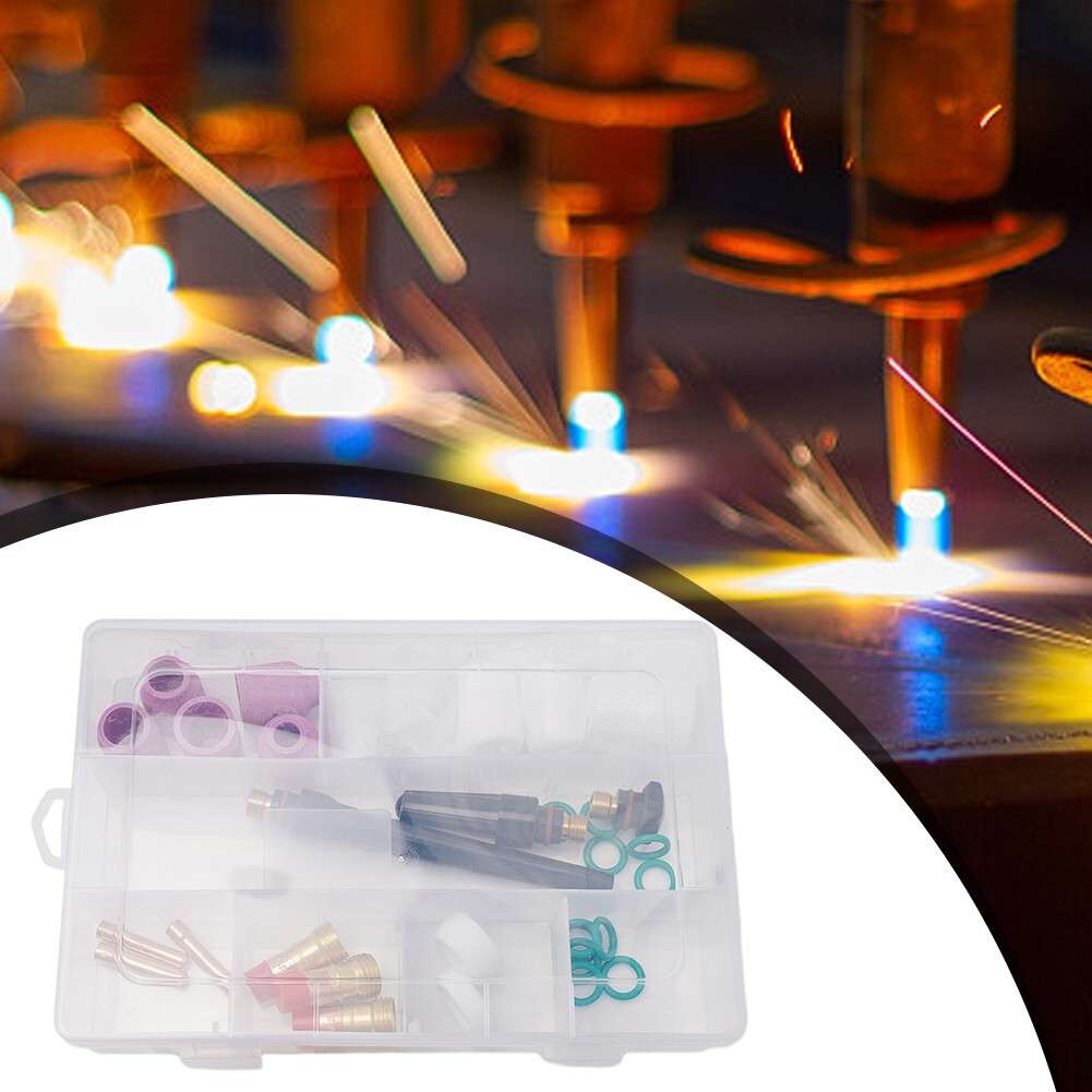 31PCS For WP-17/18/26 TIG Welding Torch Gas Lens #12 Glass-Cup-Kit-Part