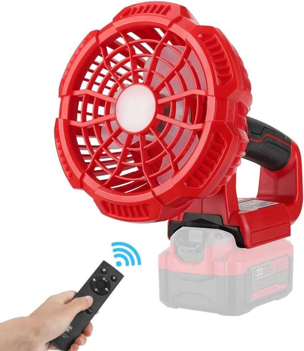 Portable Fan for Craftsman 20V Battery 9W LED Light Cordless Jobsite Fan Camping